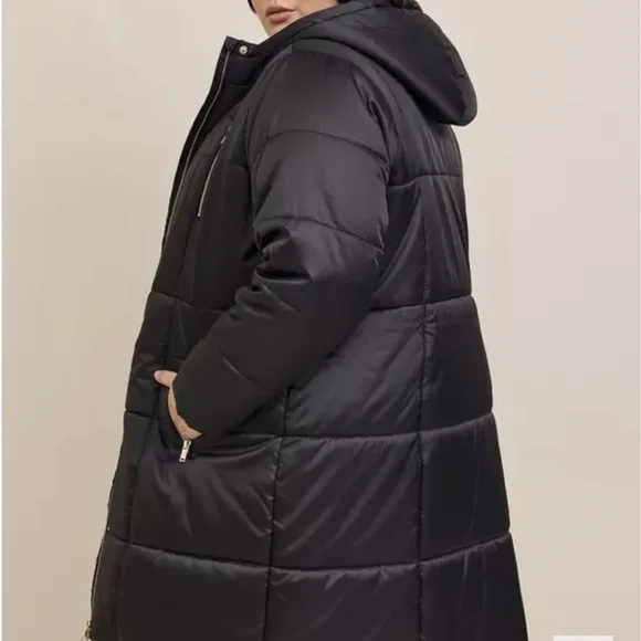 Torrid Nylon Zip Front Puffer Jacket Size 2X - Picture 3 of 14